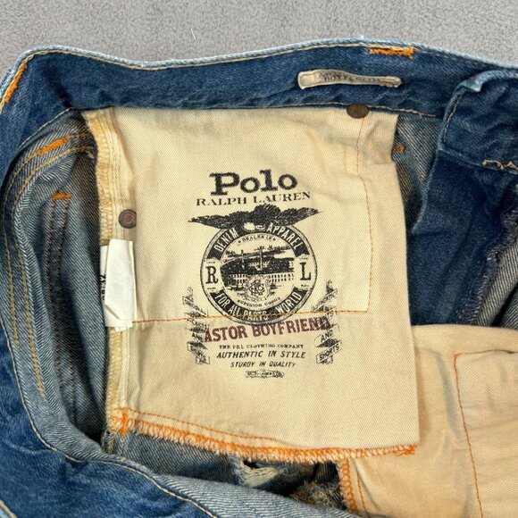 Polo Ralph Lauren Jeans Womens 28\32 Astor Boyfriend Ripped Distressed Denim - Picture 15 of 16